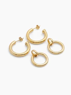 Large Gold Eternity Earrings
