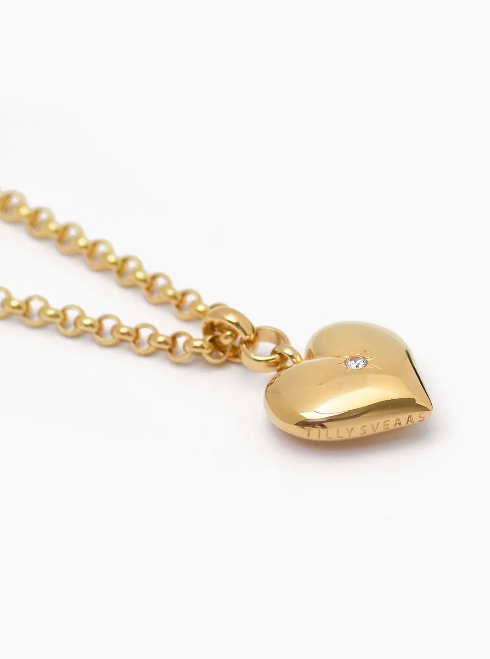 Large Gold Heart on Chunky Belcher Chain