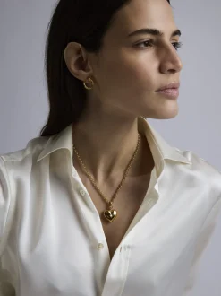 Large Gold Heart on Chunky Belcher Chain