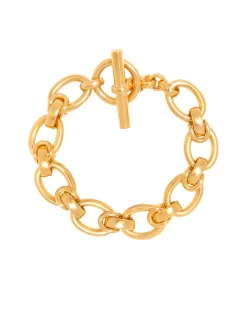 Large Gold Interlock Bracelet