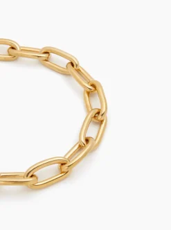 Large Gold Oval Chain Necklace