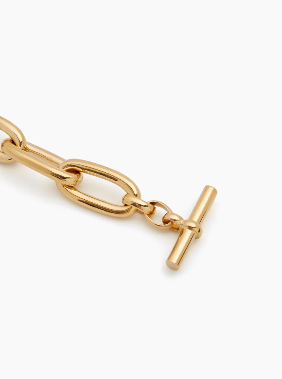 Large Gold Oval Linked Bracelet