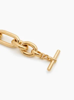 Large Gold Triple Link Necklace