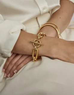 Large Gold Watch Chain Bracelet