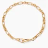 Large Gold Watch Clipt Necklace