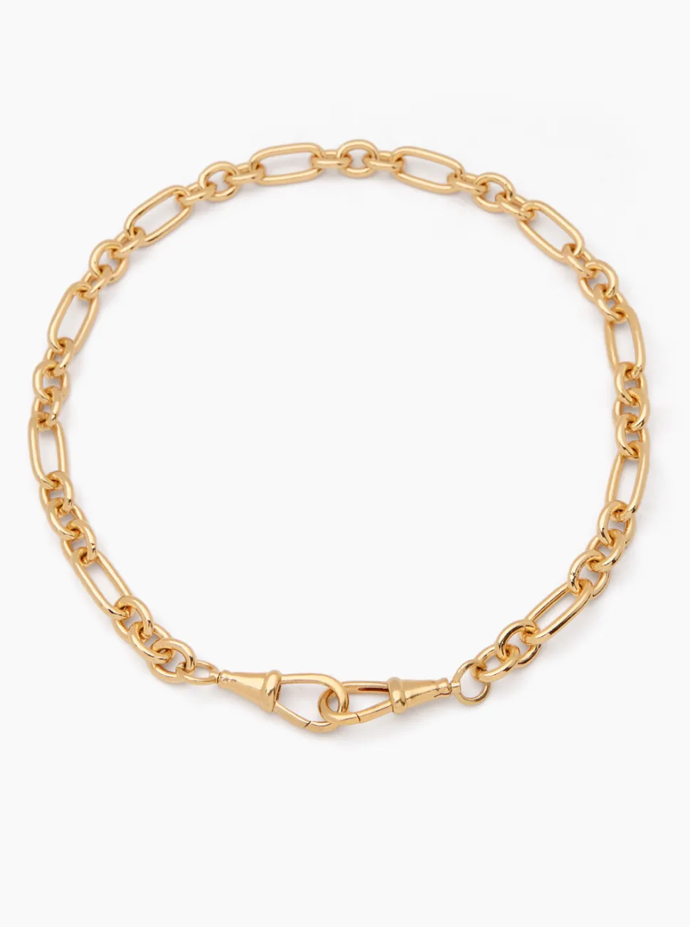 Large Gold Watch Clipt Necklace
