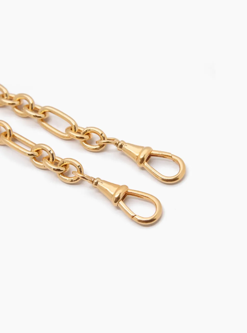 Large Gold Watch Clipt Necklace