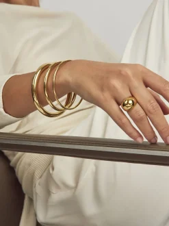 Large Plain Gold Bangle