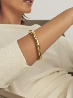 Large Plain Gold Bangle