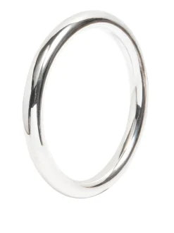 Large Plain Silver Bangle