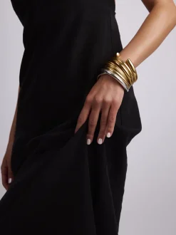 Large Plain Silver Bangle
