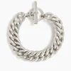 Large Silver Curb Chain Bracelet
