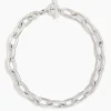 Large Silver Oval Link Necklace