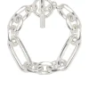 Large Silver Plated Watch Chain Bracelet