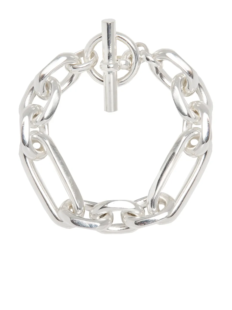 Large Silver Plated Watch Chain Bracelet