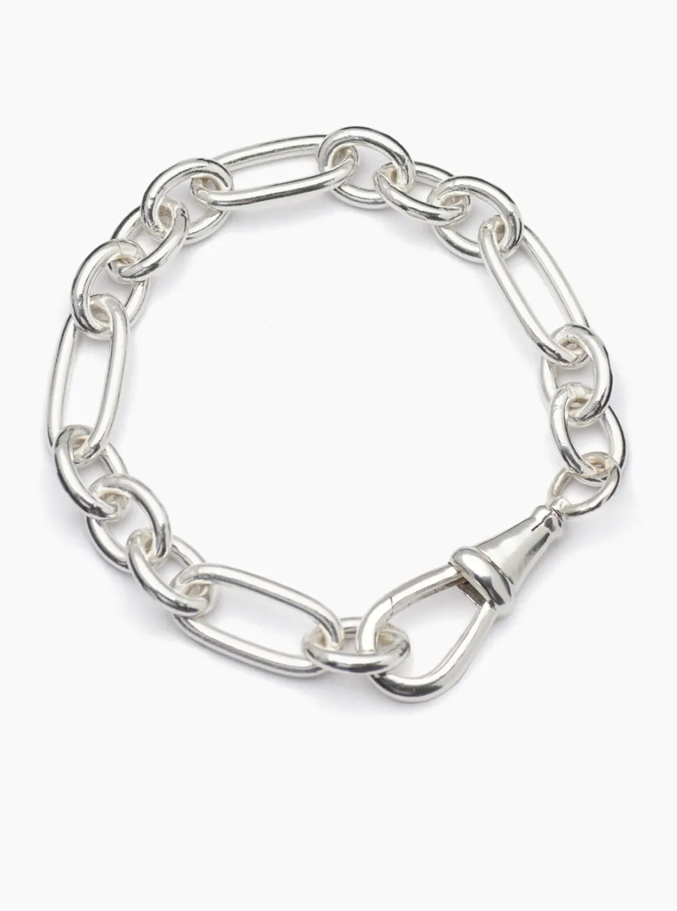 Large Silver Watch Clip Bracelet with T-bar