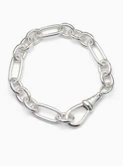 Large Silver Watch Clipt Bracelet