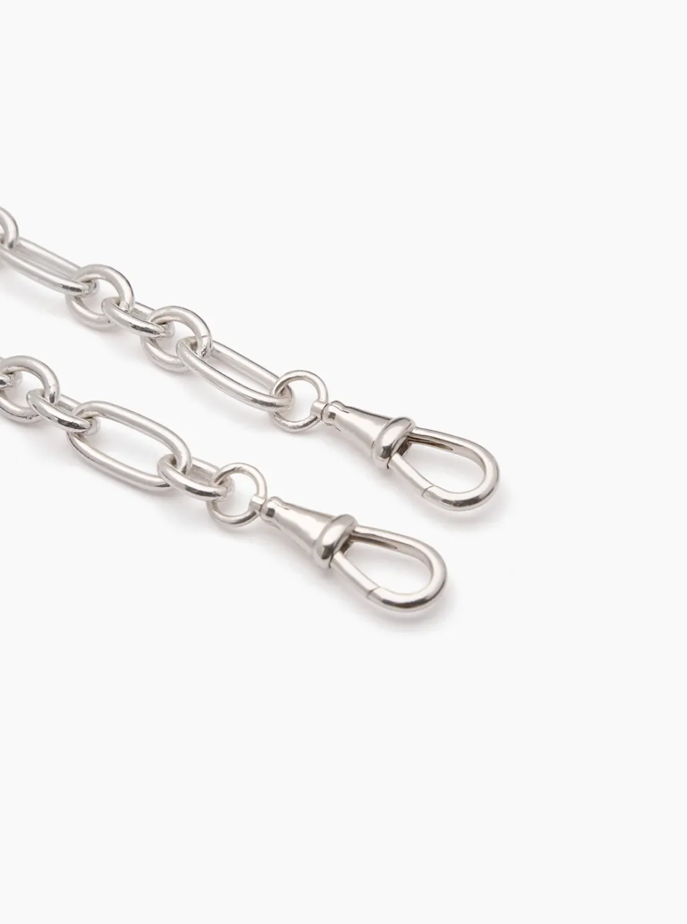 Large Silver Watch Clipt Necklace