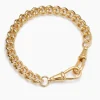 Medium Gold Curb Clipt Bracelet