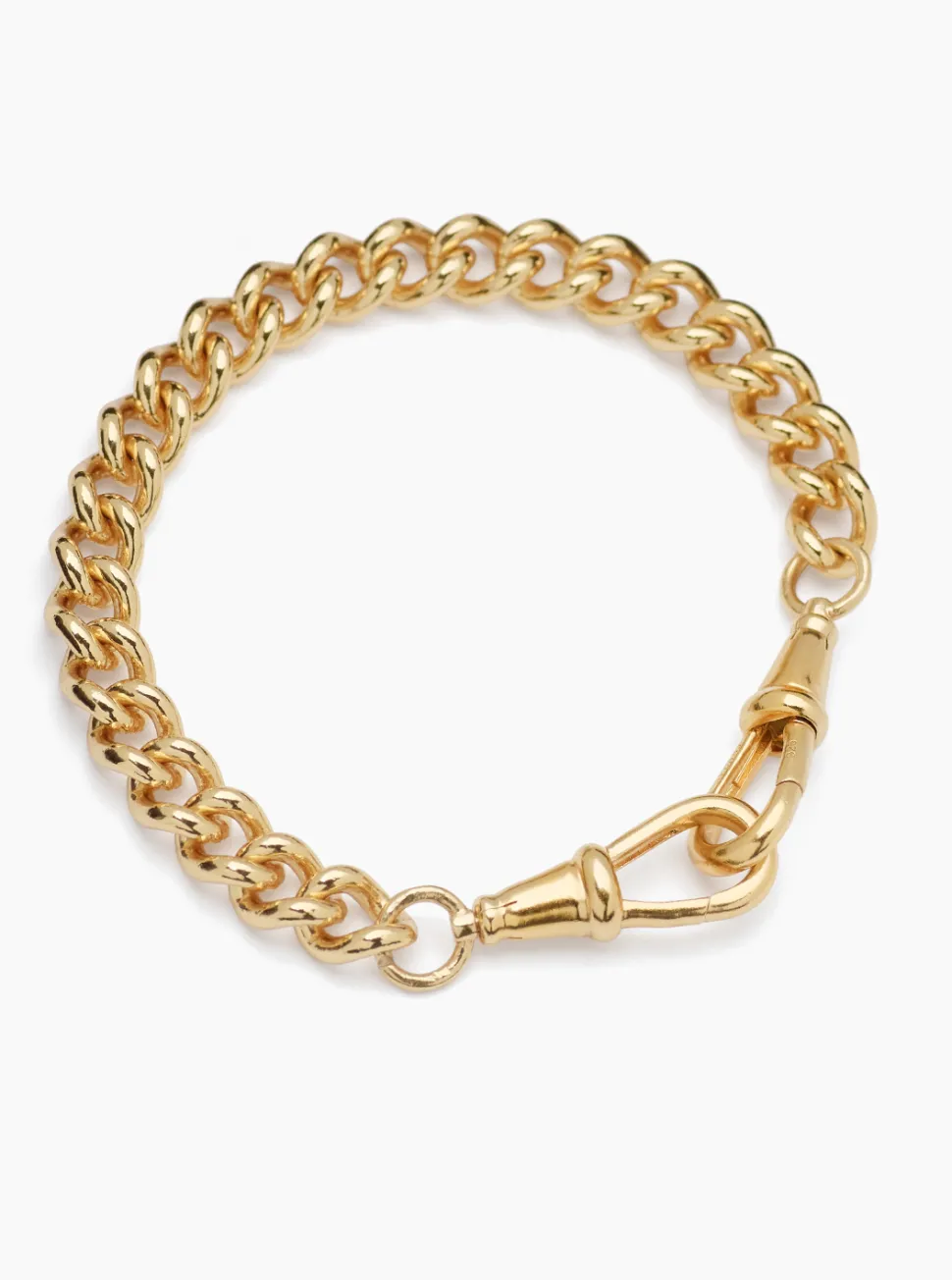 Medium Gold Curb Clipt Bracelet