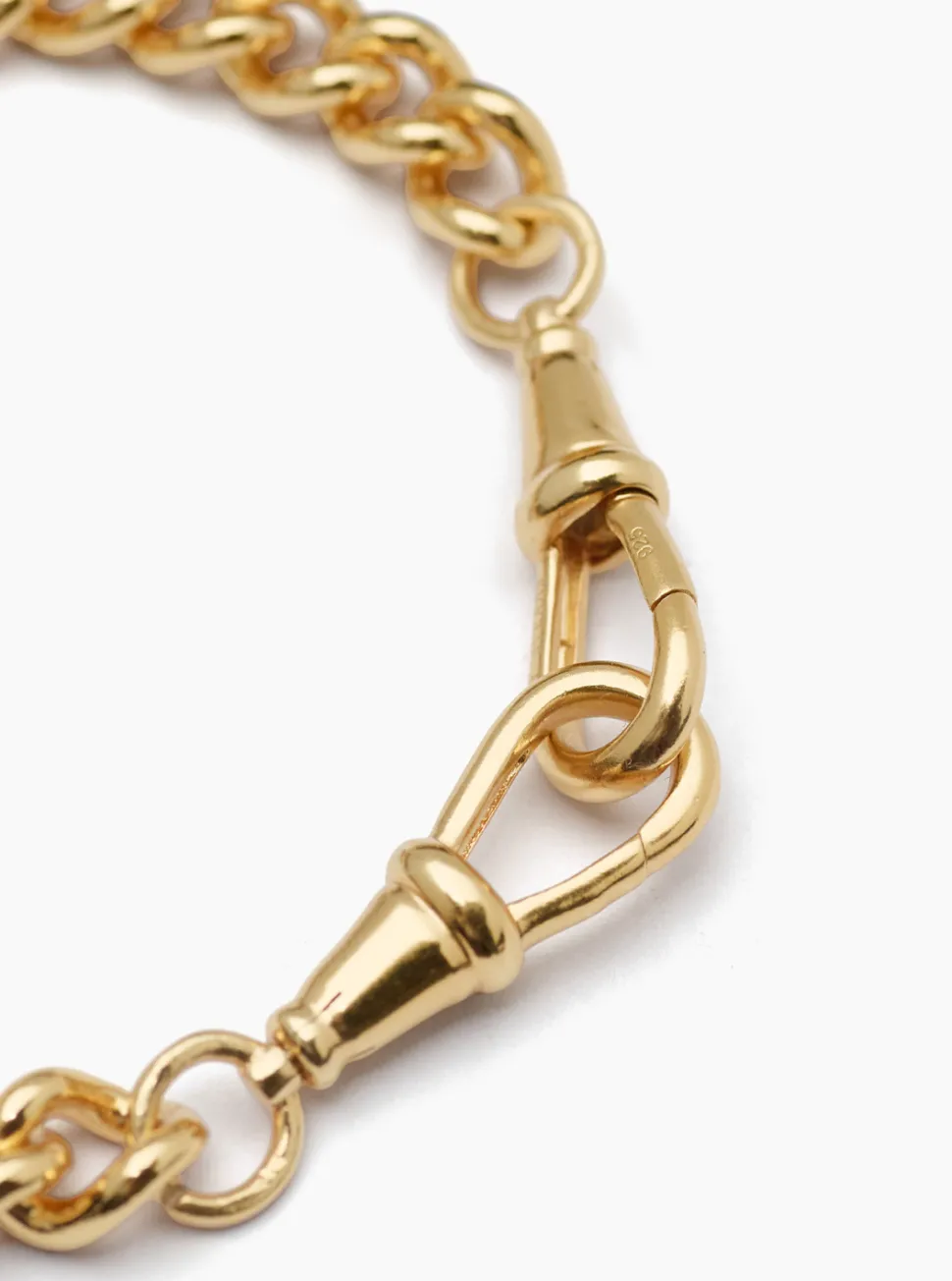 Medium Gold Curb Clipt Bracelet