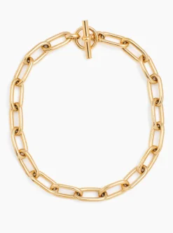 Medium Gold Oval Chain Necklace