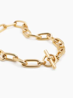 Medium Gold Oval Chain Necklace