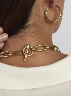 Medium Gold Oval Chain Necklace