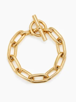 Medium Gold Oval Linked Bracelet
