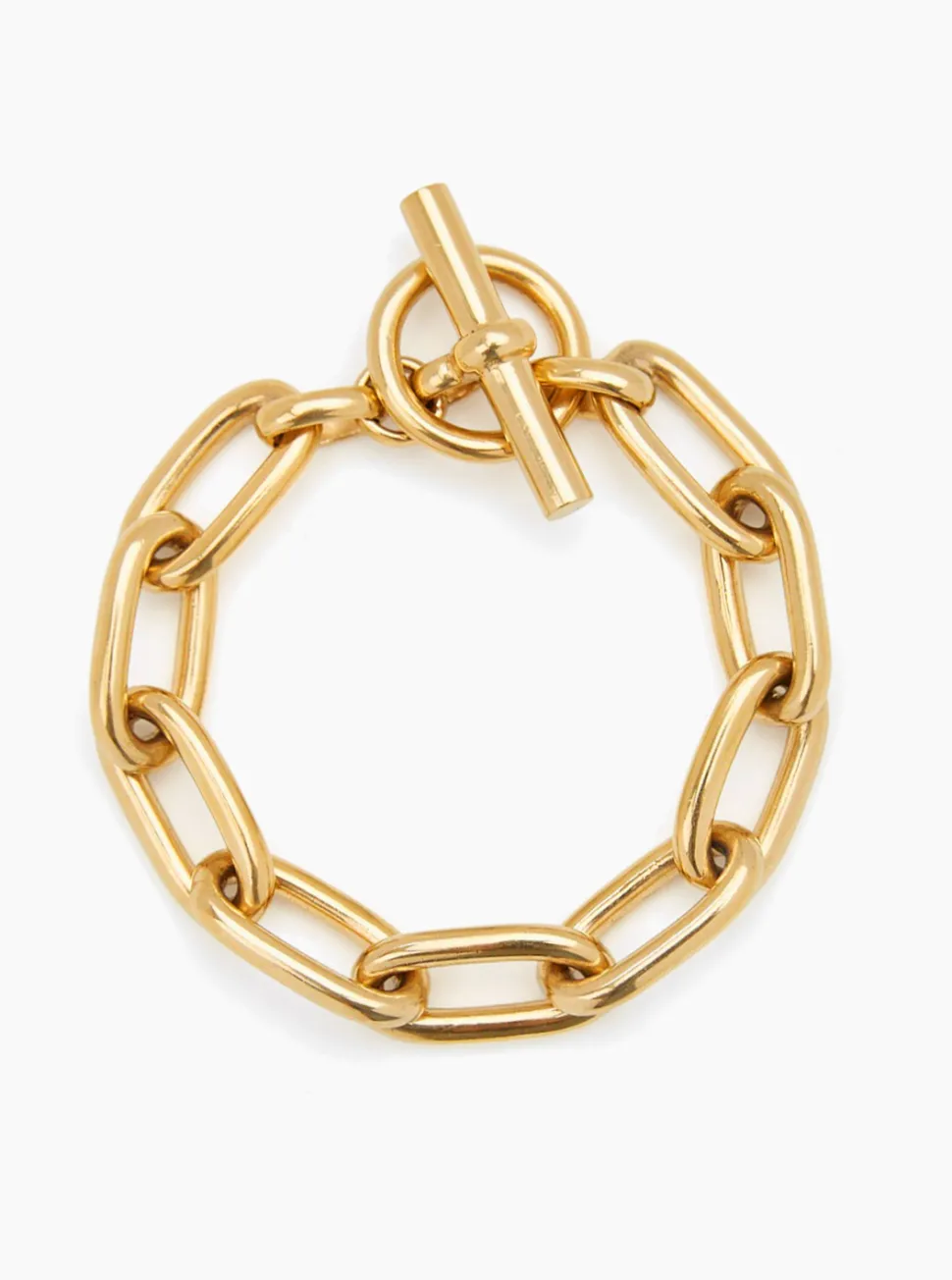 Medium Gold Oval Linked Bracelet