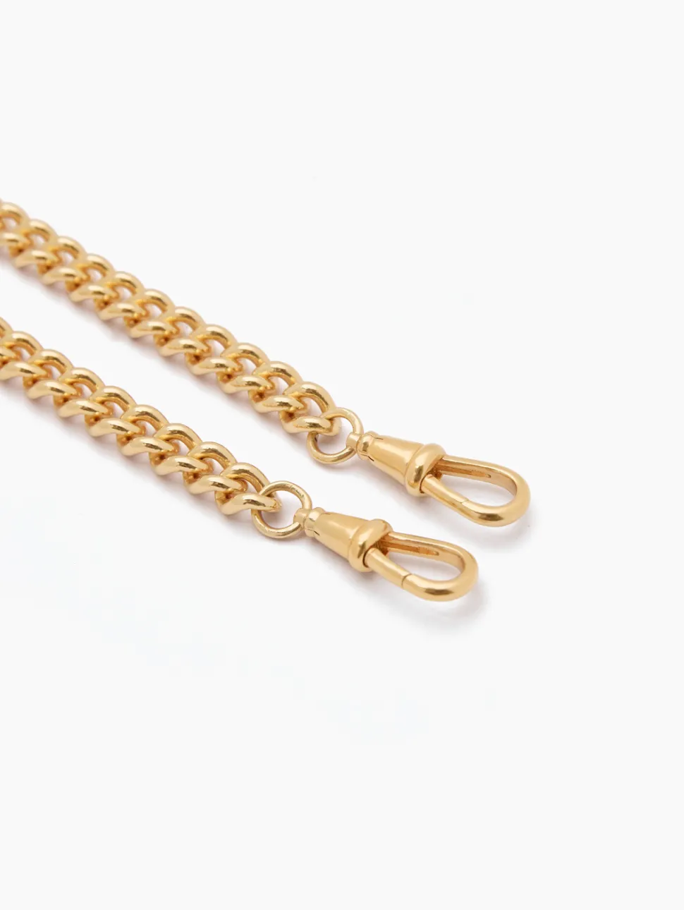 Medium Gold T-bar on Medium Curb Clipt Necklace