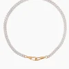 Medium Silver and Gold Curb Clipt Necklace