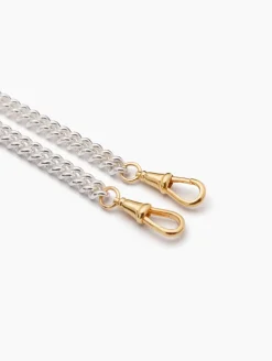 Medium Silver and Gold Curb Clipt Necklace