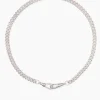 Medium Silver Curb Clipt Necklace