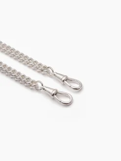 Medium Silver Curb Clipt Necklace