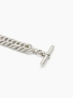 Medium Silver Curb Linked Bracelet
