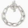 Medium Silver Oval Linked Bracelet