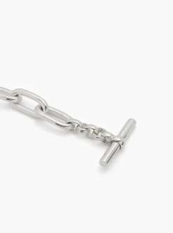 Medium Silver Oval Linked Bracelet