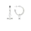 Medium Silver T-Bar Earrings