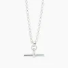 Medium Silver T-Bar On Chunky Belcher Chain