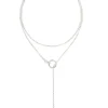Men's Fine Solid Sterling Silver Lariat Necklace