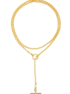 Men's Gold Lariat Necklace