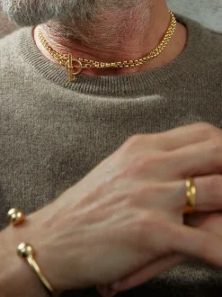 Men's Gold Lariat Necklace