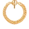 Men's Large Gold Curb Link Bracelet