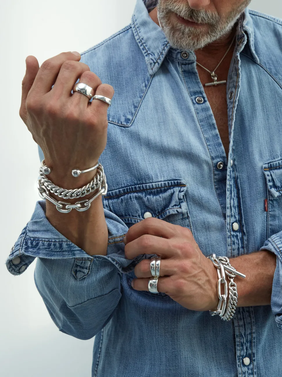 Men's Large Solid Sterling Silver Band Ring