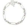 Men's Slim Solid Sterling Silver Watch Chain Bracelet
