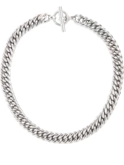 Men's Solid Sterling Silver Curb Link Necklace