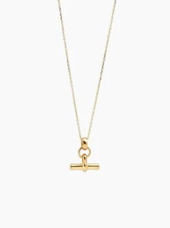 Mini Gold T-Bar On Trace Chain