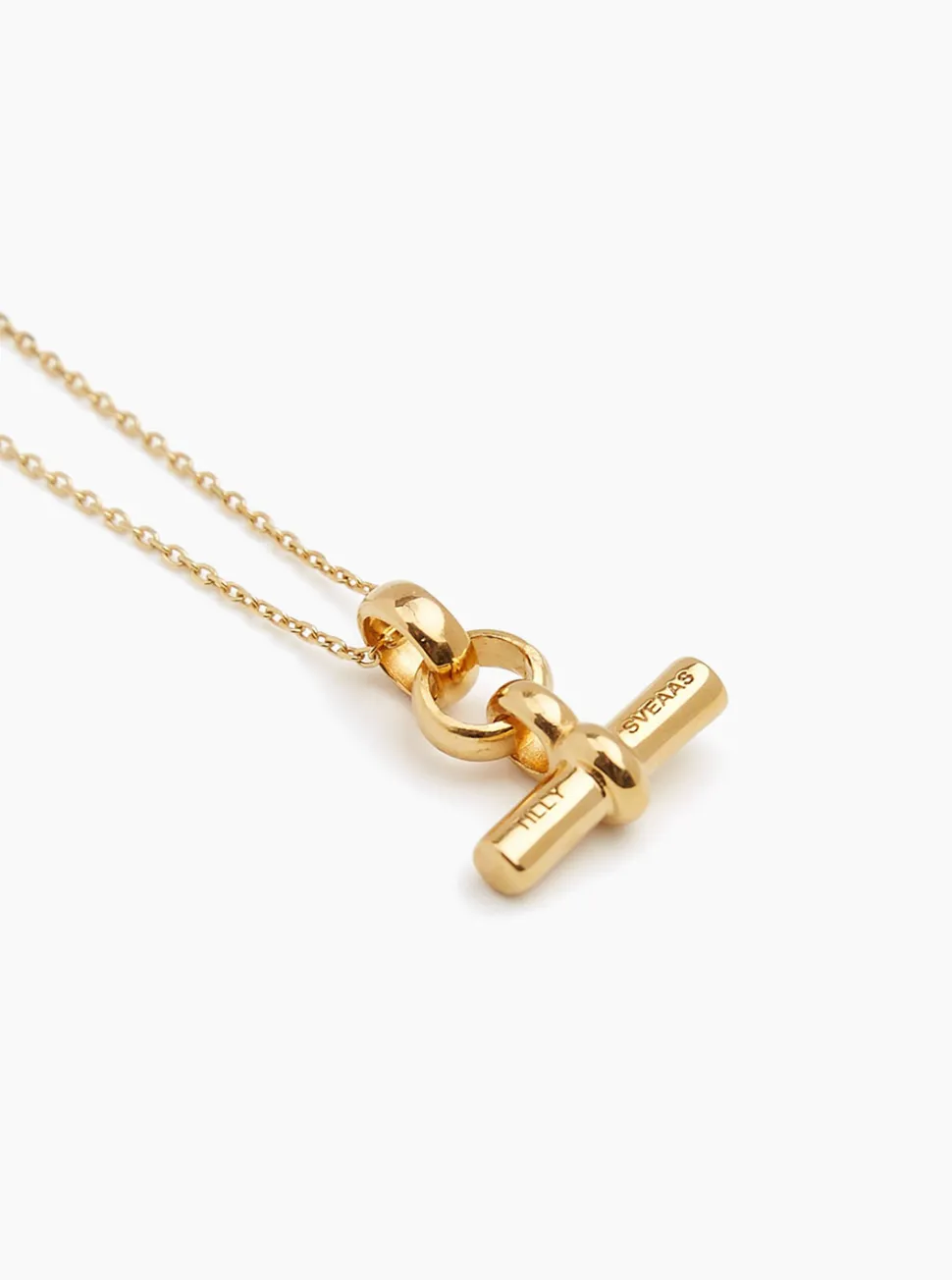 Mini Gold T-Bar On Trace Chain