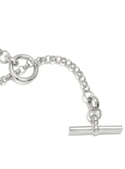 Short Silver Lariat Necklace